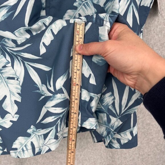 Old Navy Mens 7" Inseam Swim Trunks Size XL Blue Palm Island Lined Beach NEW - Picture 10 of 11